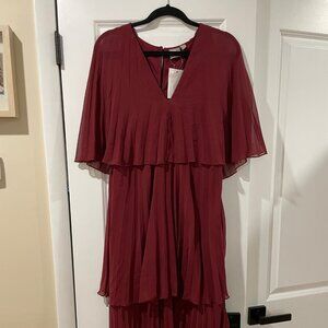 Asos Burgundy Midi Dress